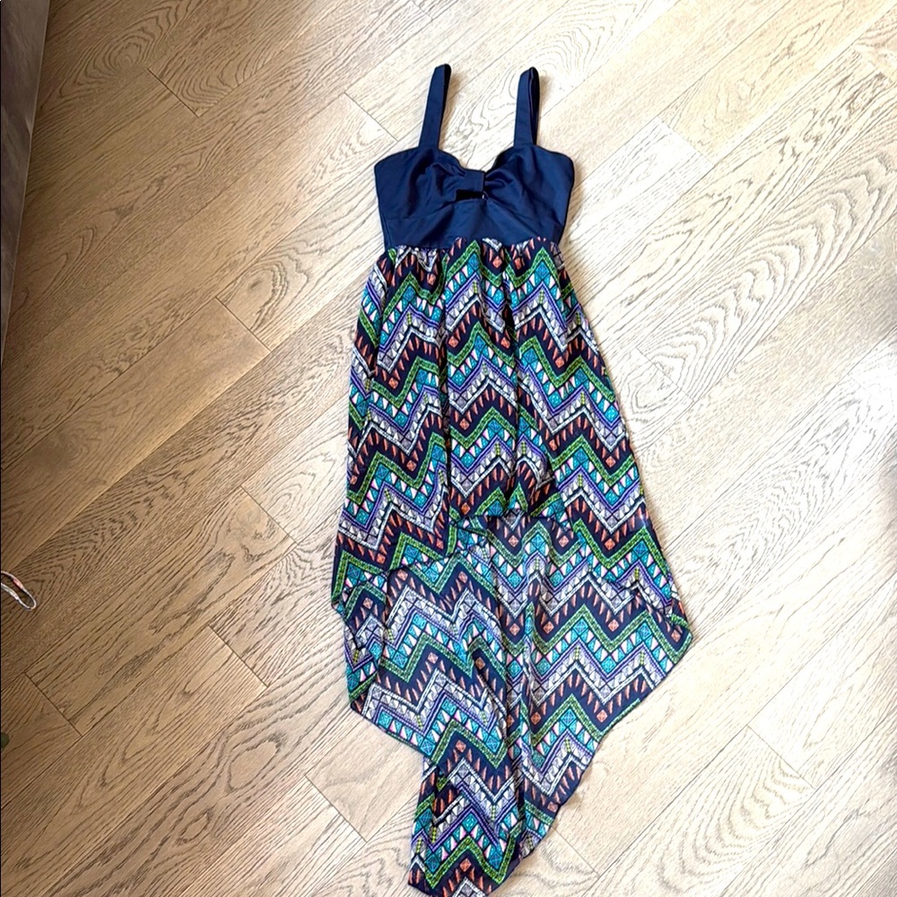 Colorful Chevron Maxi Dress